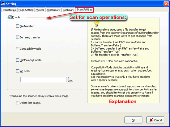 a-pdf scan paper settings scan